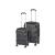 Set valize cu role Leziter TraveLux Max V, ABS negru, cabina + medie