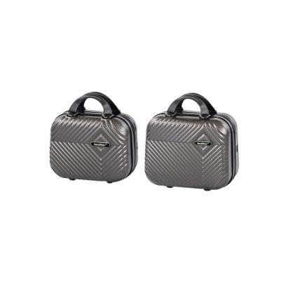 Set valize Leziter TraveLux Pro II gri, ABS rezistent, bagaj de mana si geanta