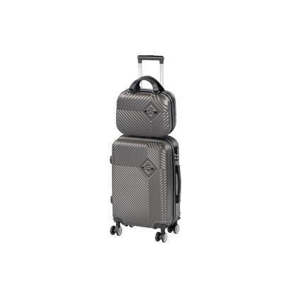 Set valiză cabină 55x40x20 și geantă de mână Leziter TraveLux Pro III, gri
