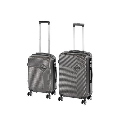 Set valize rulante Leziter TraveLux Pro IX, ABS gri, 2 piese (cabina + medie)