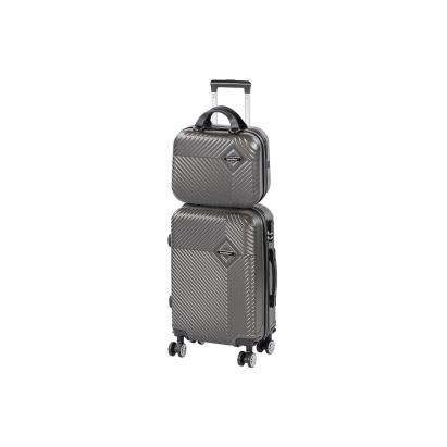 Set valize rulante Leziter TraveLux Pro VI, ABS gri, 2 piese (cabina + bagaj mana)