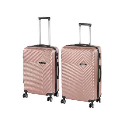 Set valize trolley Leziter TraveLux Pro XI, ABS rezistent, roz-auriu (M+L)
