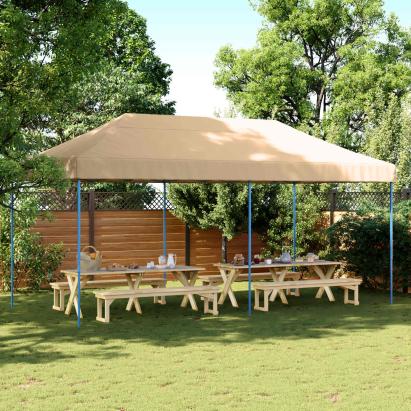 Cort pentru Petreceri Bej 292 x 580 x 315 cm Material Oxford GartenMobel Dekor