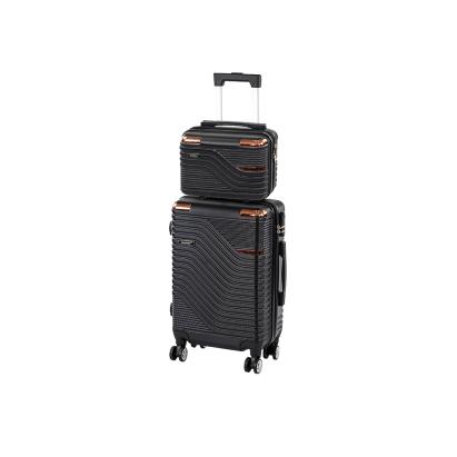Set valize Leziter TraveLux Urban III, cabină + geantă umedă, ABS negru