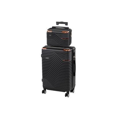 Set valize Leziter TraveLux Urban IV cu roti 360°, ABS, negru, 2 piese