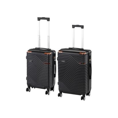 Set valize Leziter TraveLux Urban IX, ABS, 2 piese (cabina + medie), negru