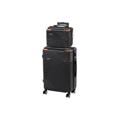 Set valize Leziter TraveLux Urban VII, ABS cu roți 360°, negru (2 piese)