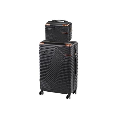 Set valize Leziter TraveLux Urban VIII cu roți 360°, ABS negru (2 piese)