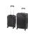 Set valize Leziter TraveLux Urban X cu role, ABS, cabina + mare, negru