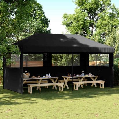 Cort pentru Petreceri Negru 292 x 580 x 315 cm Material Oxford GartenMobel Dekor