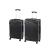 Set valize Leziter TraveLux Urban XI cu roti 360°, ABS, negru (2 piese)