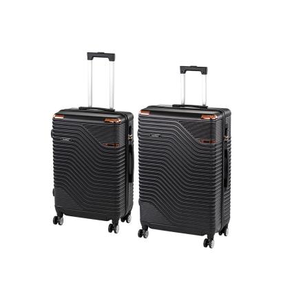 Set valize Leziter TraveLux Urban XI cu roti 360°, ABS, negru (2 piese)