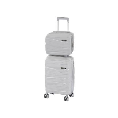 Set valize rulante Leziter TraveLux Voyager II, ABS gri, cu TSA (2 piese)