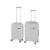 Set valize rulante Leziter TraveLux Voyager V, ABS, TSA, 2 piese, gri
