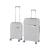 Set valize rulante Leziter TraveLux Voyager VI, ABS cu TSA, gri (cabina + mare)