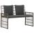 Set de Mobilier pentru Exterior 4 pcs Gri și gri închis GartenMobel Dekor