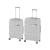 Set valize rulante Leziter TraveLux Voyager VII, ABS cu TSA, gri (medie + mare)
