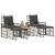 Set de Mobilier pentru Exterior 5 pcs Gri și gri închis GartenMobel Dekor