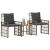 Set de Mobilier pentru Exterior 3 pcs Gri și gri închis GartenMobel Dekor