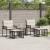 Set de Mobilier pentru Exterior cu pernă 5 pcs Negru și Alb GartenMobel Dekor