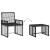 Set de Mobilier pentru Exterior cu pernă 5 pcs Negru și Alb GartenMobel Dekor