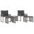 Set de Mobilier pentru Exterior cu pernă 5 pcs Gri GartenMobel Dekor