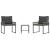 Set de Mobilier pentru Exterior cu pernă 3 pcs Gri GartenMobel Dekor