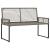 Bancă de exterior Gri 118 x 55 x 82 cm Ratan PE și țesătură GartenMobel Dekor