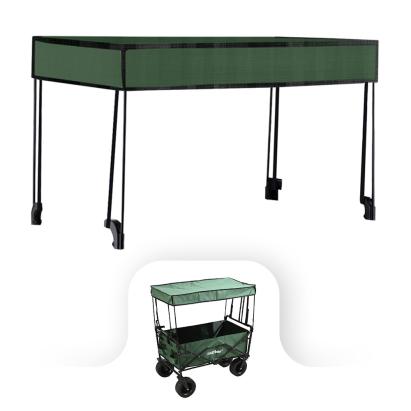 Copertină de umbrire Leziter premium verde pentru cărucior de plajă, 600D