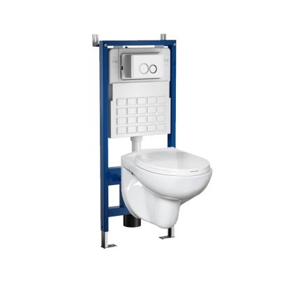 Set WC suspendat Leziter Roya Doris 82W cu rezervor incastrat si clapeta alba