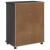 Cabinet mobil cu roata Gri 63,5 x 39 x 79 cm Lemn de pin masiv GartenMobel Dekor