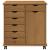 Cabinet mobil Maro miere 63,5 x 39 x 65,5 cm Lemn de pin masiv GartenMobel Dekor