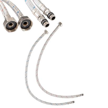 Set furtunuri flexibile inox Leziter pentru chiuvetă, apă caldă și rece