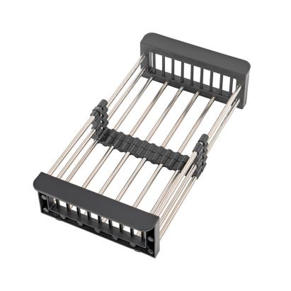 Coș telescopic pentru chiuvetă Leziter din inox, extensibil, pentru scurs vase