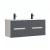 Mască chiuvetă baie Leziter Trent 120 cm cu lavoar, 4 sertare, alb-gri antracit