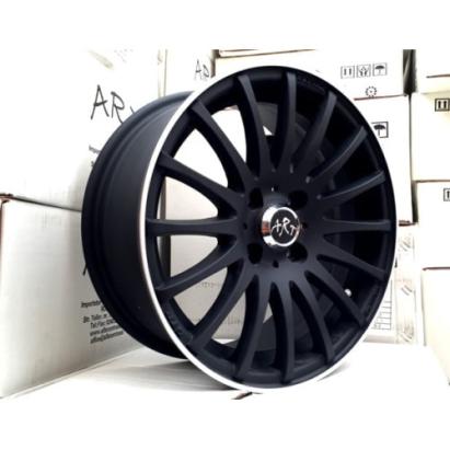 Set jante aliaj ART 367A 15 inch, negre mate, cu kit montaj inclus