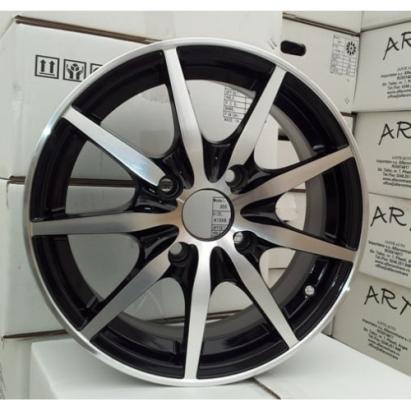 Jante auto ART 2027 14 inch, design sport bicolor, set cu kit instalare