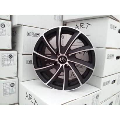 Set jante aliaj ART 7619 negru mat 15 inch, cu kit instalare inclus