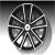 Set jante aliaj ART 9100 17" (OEM), finisaj negru cu față prelucrată