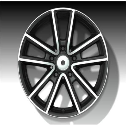 Set jante aliaj ART 9100 17" (OEM), finisaj negru cu față prelucrată