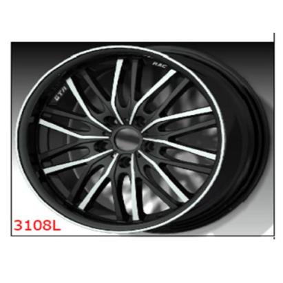 Set jante aliaj ART 3108 18 inch, design sport negru cu insertii argintii