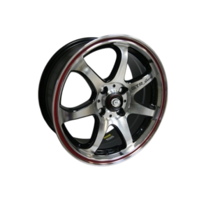 Set jante aliaj ART 16" 7J, 4x108, ET35, negru polish – compatibile Ford/Volvo/Peugeot/Citroen