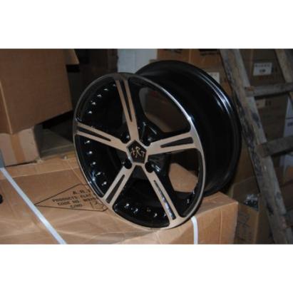 Jante aliaj ART 416BP 15 inch, negru cu față prelucrată, set cu kit