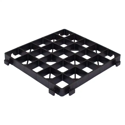 Grilă pavaj ecologic H30 pentru parcare, 180 t/mp, 33x33x3 cm, neagră