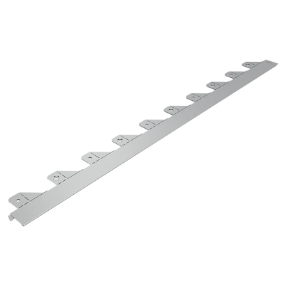 Bordura separator pentru gazon din otel galvanizat, 48 mm, 1 m, argintie