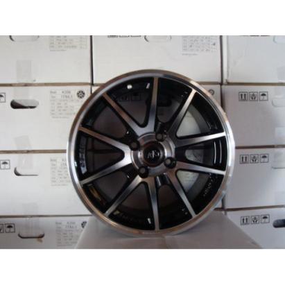 Set jante aliaj ART 969, 15 inch, finisaj negru cu margine argintie