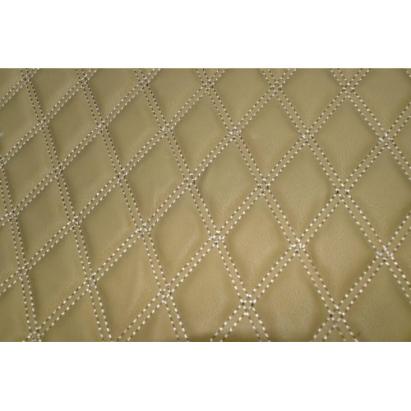 Material pentru covorașe auto romb bej, cusătură bej, antiderapant (COV02BB)