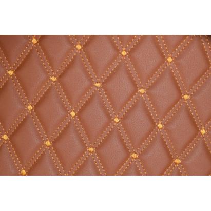 Material pentru covorașe auto model romb maro, cu cusătură maro, antiderapant (COV02MM)