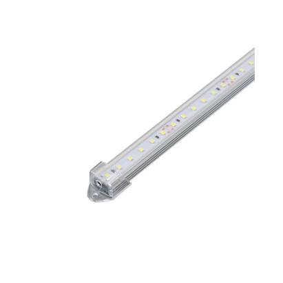 Bandă LED rigidă 5630 cu profil aluminiu 886AL, 1 m, 12V, 6000K, 18W