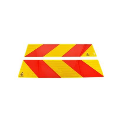 Set 2 plăci reflectorizante Premium pentru camioane, metal, 56 cm, dreptunghiulare